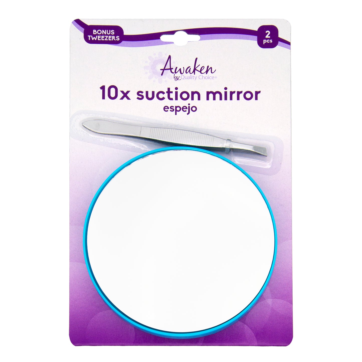 QC AWAKEN 10X SUCTION MIRROR, WITH TWEEZERS (2 Pieces)