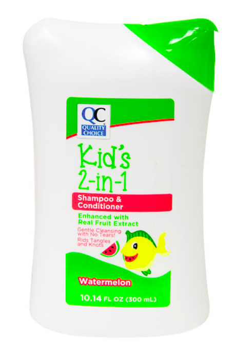 QC KIDS 2-IN-1 SHAMPOO & CONDITIONER, WATERMELON (300ml)