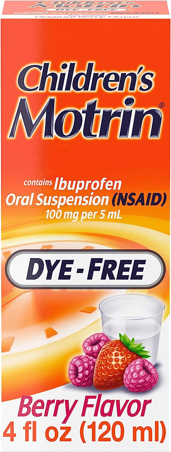 MOTRIN CHILDREN'S ORAL SUSPENSION 100mg IBUPROFEN MEDICINE(120ml)