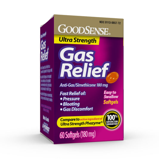 GoodSense® Gas Relief Ultra Strength Simethicone 180 mg Softgels, 60 Count