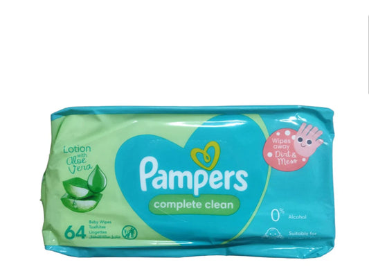 Pampers Complete Clean Lotion with Aloe Vera 64 baby wipes