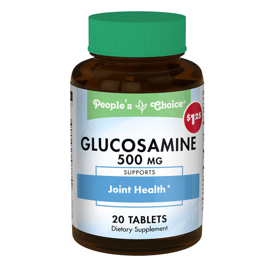 People's Choice Joint Health Dietary Supplement Glucosamine Sulfate - 500 mg., 20 ct. Bottle