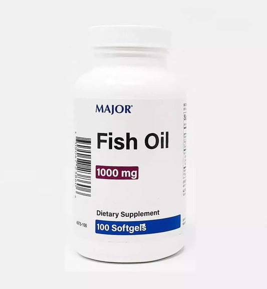 MAJOR FISH OIL 1000MG SOFTGELS 100CT CHOLESTEROL FREE