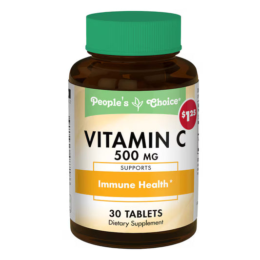 People's Choice Vitamin C 500 mg, 30-ct. Bottle